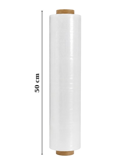 El Tipi Beyaz Streç Film Mobilya Eşya Koli Palet Paket Taşıma Sarma Koruma 40 Cm X 300 M 23 Mikron