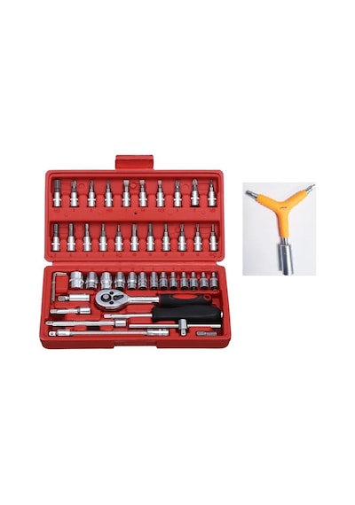 Makroyapı 46 Parça Lokma Takımı 1/4 Mini Lokma Seti + T 13 Lokma