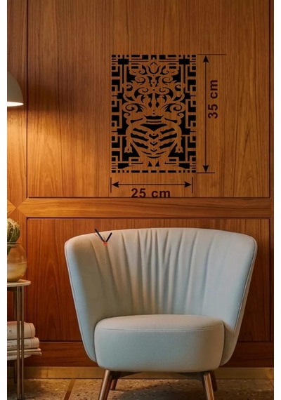 Mey İthalat Otantik Lale Motifli Ahşap Duvar Tablosu - 25x35 Cm Lazer Kesim Dekoratif Pano Çok Renkli