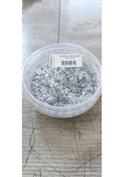 Boya İçerisine Katılan Sim Büyük Kesim Gri 50 Gr