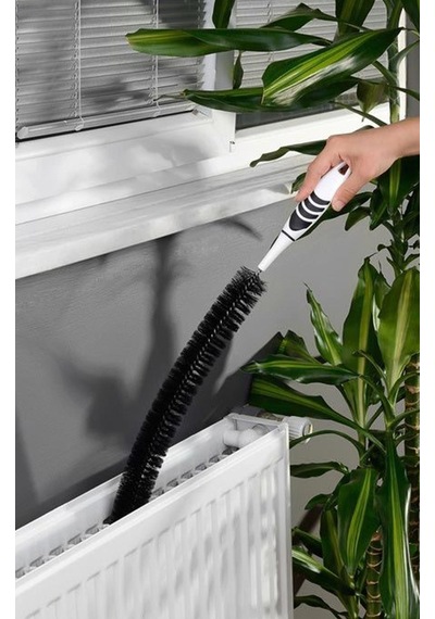 Plentiful Ergonomik Pratik Kolay Kalorifer Peteği Temizleme Fırçası Aleti siyah