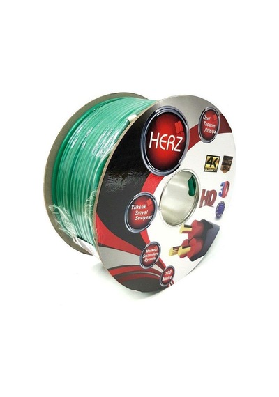 Herz Rg6U4 Full Hd 4K Uydu Anten Kablosu 100Metre Yeşil