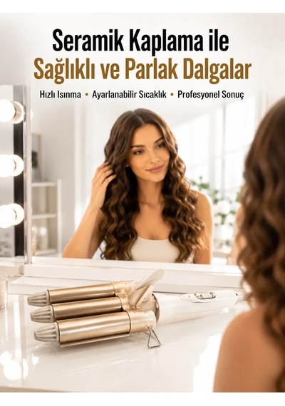 Bukle Saç Maşası Kolay Kullanım, Zindeliklı Bukleler Yüksek Isılı