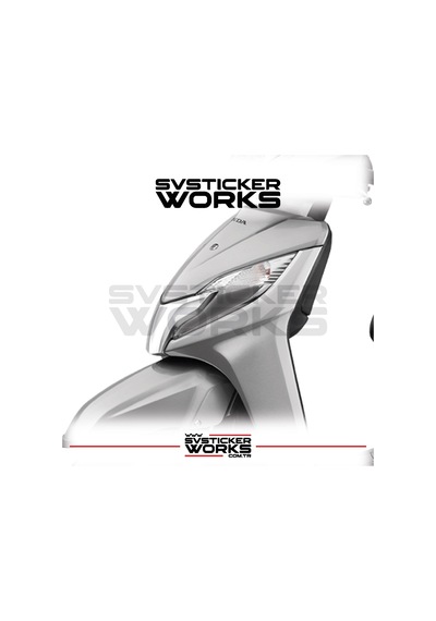 Honda Activa S Far Sticker Şeffaf Folyo Siyah