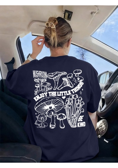 Noıssey Urban Pop Graphic Kadın Tişört Koleksiyonukod 5607 Lacivert