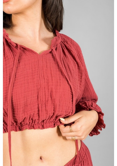 Reglan Kol Crop Çok Renkli