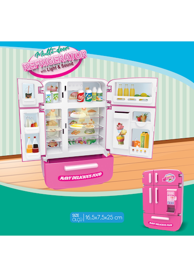 Ogi Mogi Toys Işıklı Ve Sesli Çok Kapılı Buzdolabı Eğitici Rol Yapma Oyuncağı