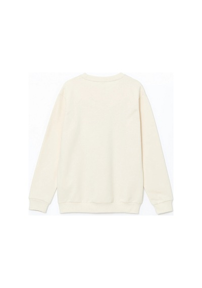LC Waikiki Lcw Kids Bej Bisiklet Yaka Erkek Çocuk Sweatshirt Ten Rengi