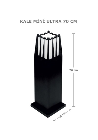 Zita Bahçe Aydınlatma Mini Ultra Kale 70cm Bahçe Yol Aydınlatması Dış Mekan Bahçe Lambası E27 Ip54 Çok Renkli
