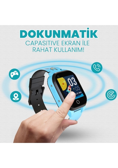 Twox Btk Kayıtlı 4G GPS+WIFI+LBS Görüntülü Konuşma Akıllı Çocuk Takip Saati