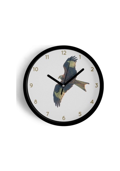 Soyut Kartal Modern Tasarım Duvar Saati - 25cm - Önü Camlı Siyah Kasa - Sessiz Mekanizma-jh0328 Siyah