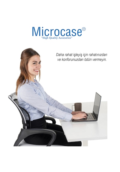 Microcase Ortopedik Sırt Bel Minderi Fileli Destekli Ayarlanabilir Araba Koltuk Sandalye 1 Adet Al5380 Siyah