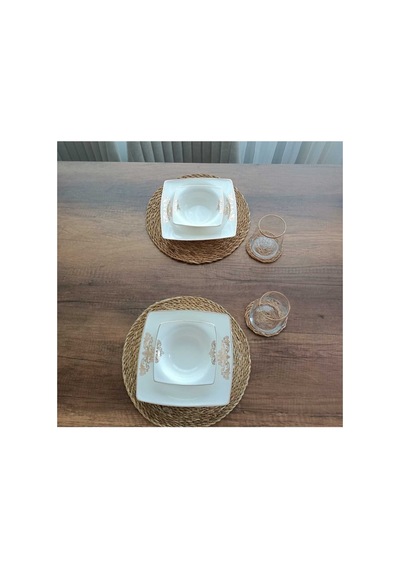 Hasır Supla Doğal Supla Hasır Masa Örtüsü Hasır Masa Altlığı Eko-friendly Supla 6 Adet Dogal Hasır