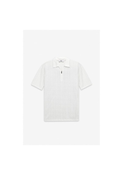 Süvari Beyaz Regular Dikey Çizgili Baskısız Ajurlu Fermuarlı Polo Yaka Tişört Sts1014000015-bey Süvari Beyaz Regular Dikey Çizgili Baskısız Ajurlu Fermuarlı Polo Yaka Tişört Sts1014000015-bey