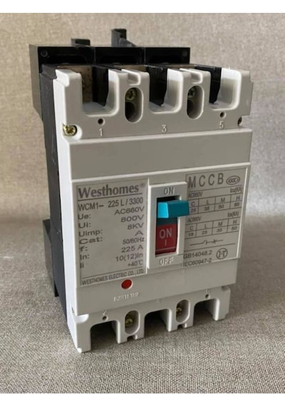 Westhomes 225A 8Kv Kaçak Akım Korumalı Şalter Wcm1-225L/3300 Bağl