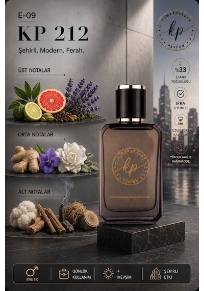 KP E-09 Açık Erkek Parfüm 50 ML