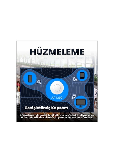 Cudy AP1300 5GHz 867 Mbps, 2.4GHz 300 Mbps WiFi Gigabit IP65 Indoor Access Point (AC1200 Serisi)