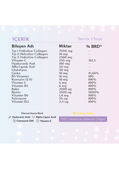 Vitacoral Collagen 30'Lu Saşe