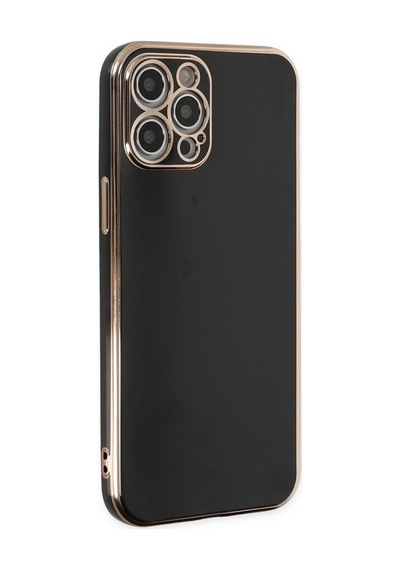 Newface - 235 - İphone 12 Pro Kılıf Volet Silikon - Kmrsfres - - Siyah