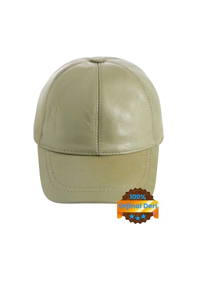 Tezzgelsin Unisex %100 Deri Arkadan Ayarlanabilir Baseball Kep Şapka Haki