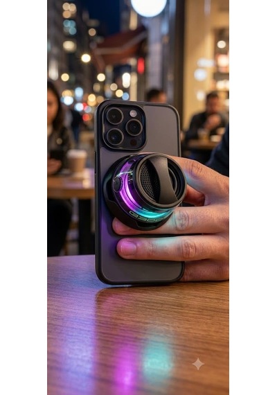 G300 Mıknatıslı Bluetooth Hoparlör Stand 5w Led Işıklı 5.4 Orange 1