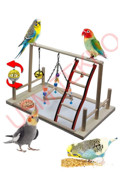 Usmtekno Kuş Oyuncağı Kuş Oyun Parkı 23 x 23 x 35 CM Çok Renkli