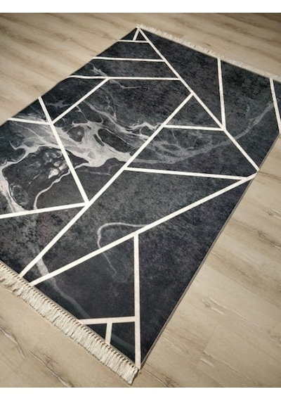Yamalıhome Style5 Siyah Beyaz Halı 140X200 Cm