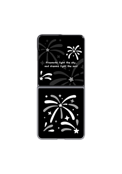 Samsung Galaxy Uyumlu Z Flip8 Flipsuit Kılıf (Fireworks)