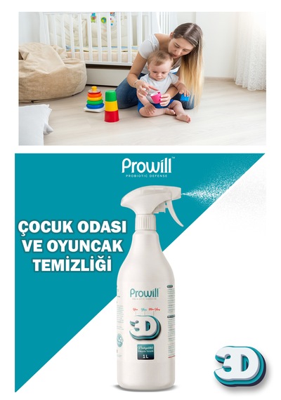 Probiyotikli 3 Boyutlu Çok Amaçlı Temizleyici Sprey 1 Lt. Hava,yüzey,mikro Yüzey Temizleyici Tekli