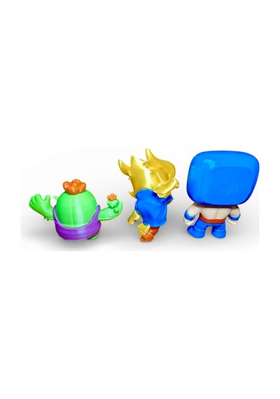 3 Lü Brawl Stars Oyun Karakteri Özel Set El Primo - Anka Crow - Spike 3d Dekoratif 8cm Figür