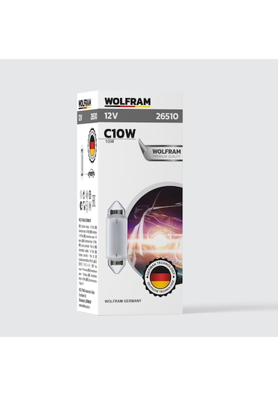 Wolfram Cw10 Ampul Sofit Ampul Uzun Boy 41 Mm 12v 10w
