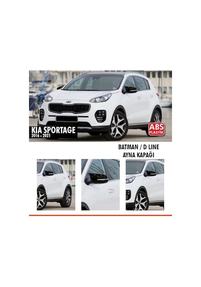 Kia Sportage Batman Yarasa Ayna Kapağı Sinyalli Piano Black 2016 - 2021