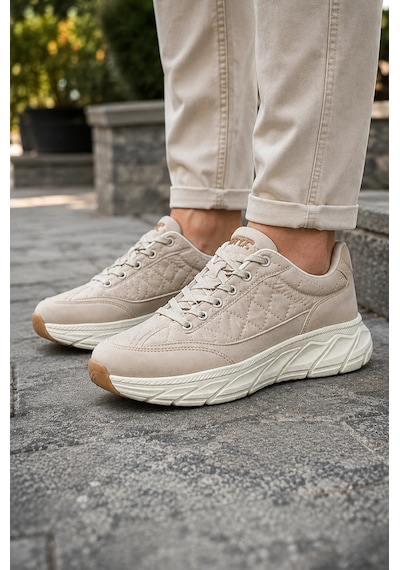 Ht Hotin Quantum Erkek Günlük Spor Ayakkabı Rahat Tabanlı Bağcıklı Hafif Casual Sneaker - Bej Ht Hotin Quantum Erkek Günlük Spor Ayakkabı Rahat Tabanlı Bağcıklı Hafif Casual Sneaker - Bej