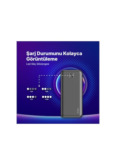Ttec Recharger 20.000mah Taşınabilir Şarj Aleti/powerbank 2bb267s Siyah