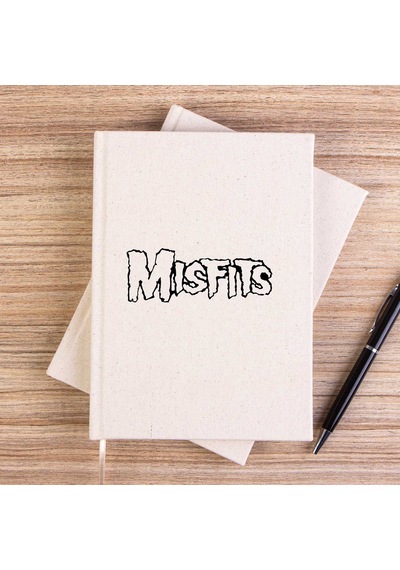 Misfits Logo Black Çizgisiz Kanvas Defter Krem