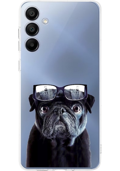 Samsung Galaxy A17 İle Uyumlu Köpek 3 Baskılı Kamera Korumalı Şeffaf Kılıf Şeffaf