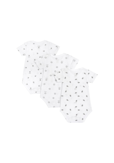 Chicco Bebek 3lü Kısa Kollu Body Set 09102207000000 000033 Beyaz