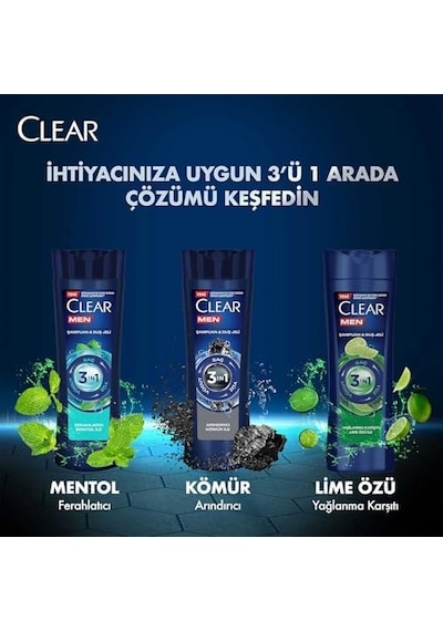 3in1 Şampuan & Duş Jeli Yağlanma Karşıtı Lime Özü 350 Ml