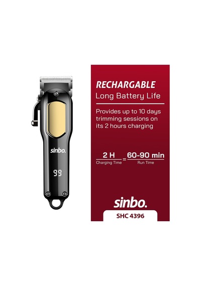 Shc-4396 Şarj Edilebilir Saç Kesme Makinesi, Lcd Ekranlı, Usb Şarjlı, Ayar Mandallı, Saç Sakal Ve Ense İçin Kablosuz Tıraş Makinesi