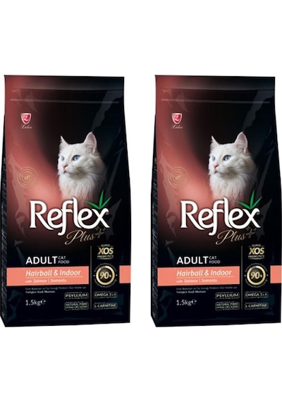 Reflex Plus Hairball Somonlu Yetişkin Kedi Maması 2 x 1500 G
