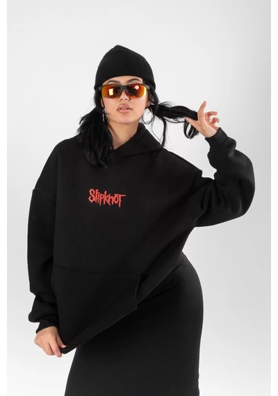 Startmore Slipknot Sırt Baskılı Beyaz Oversize Unisex Siyah