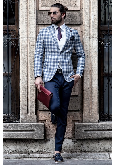 Sir Tek Ceket Ekose Regular Fit(434102097)