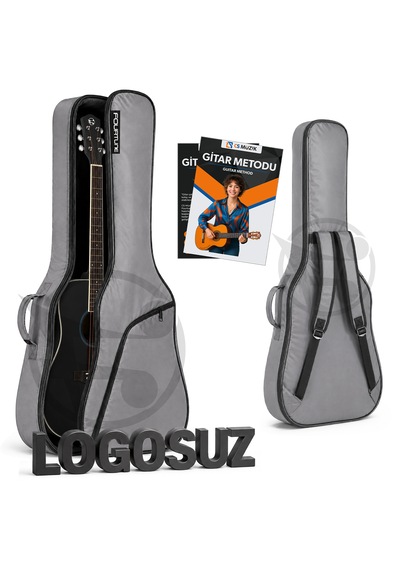 Fourtune Luca Gri Akustik Gitar Çantası Gigbag Kalın Soft Case