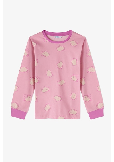 Penti Kız Çocuk Pembe Capycorn Pamuklu Uzun Kollu 2li Pijama Takımı