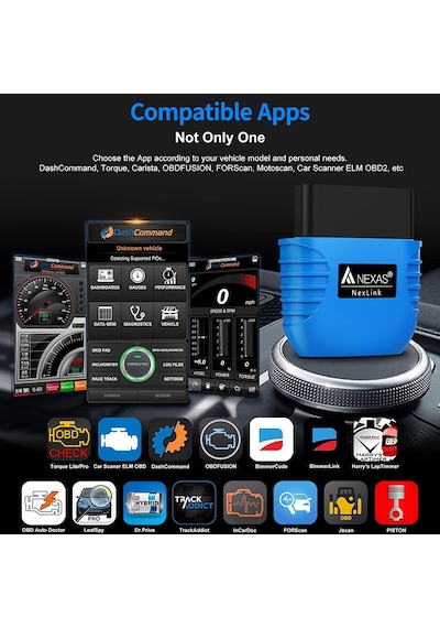 Nexas Car Scanner Bluetooth OBD 2 Araç Tanı Cihazı