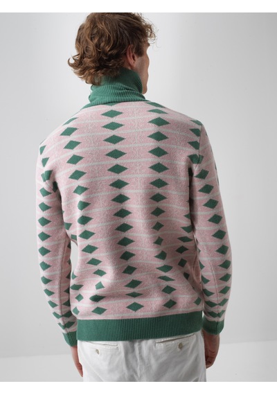 Xint Pembe Regular Fit Balıkçı Yaka Yünlü Kazak 801823