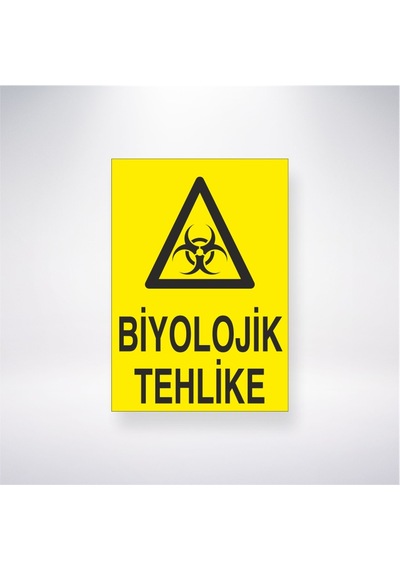 Biyolojik Tehlike 21x28 Arkası Yapışkanlı Sticker