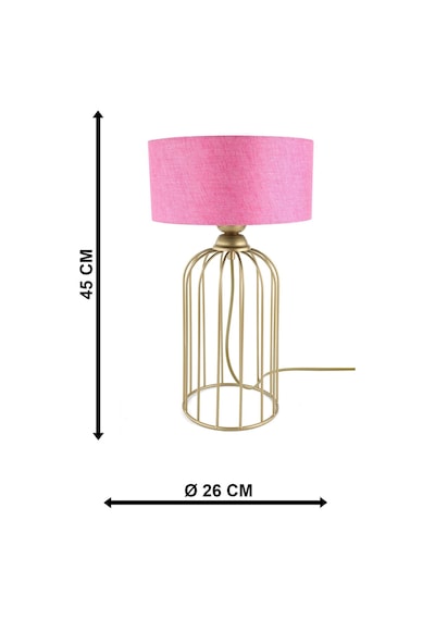 Tema Masa Lambası Eskitme Pembe Şapka