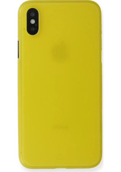 Newface Apple, Uyumlu iPhone X Kılıf Pp Ultra İnce Kapak - Sarı