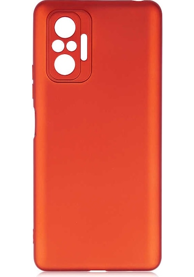 Noktaks - Redmi Note 10 Pro Uyumlu - Kılıf Mat Soft Esnek Premier Silikon Kapak - T17173 - Kırmızı Kırmızı